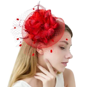 Red Wedding Fascinators Occasion Hats Tea Party Hat