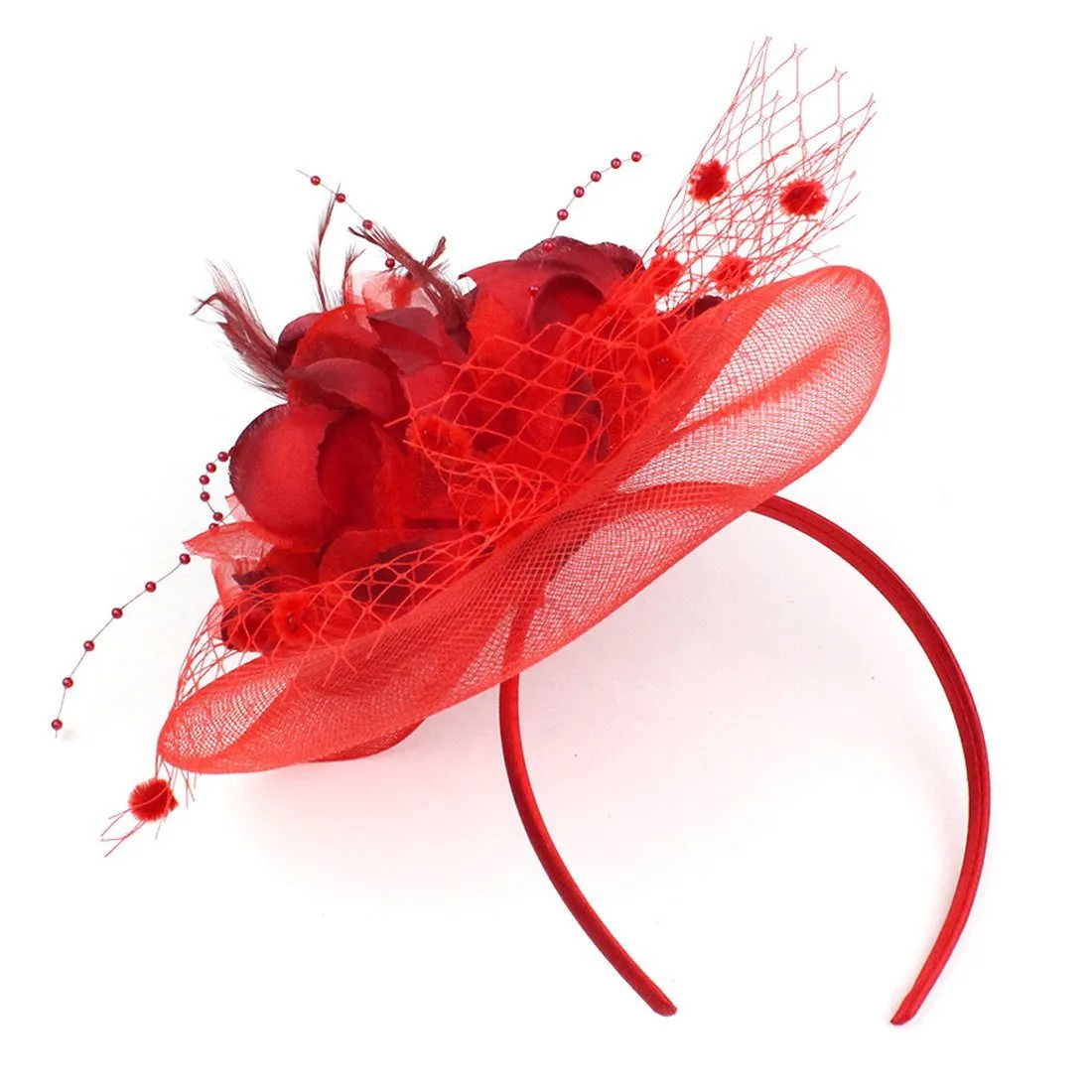 Red Wedding Fascinators Occasion Hats Tea Party Hat