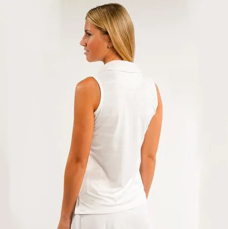 Resort Striped Sleeveless Polo