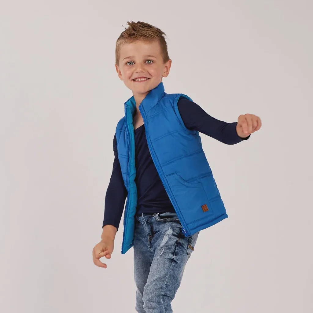 Reversible Vest - Blue and Dark Blue