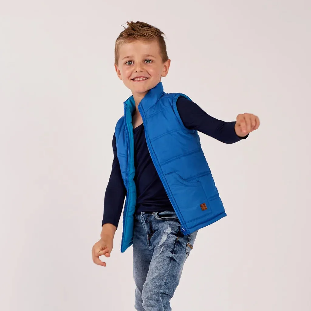 Reversible Vest - Blue and Dark Blue