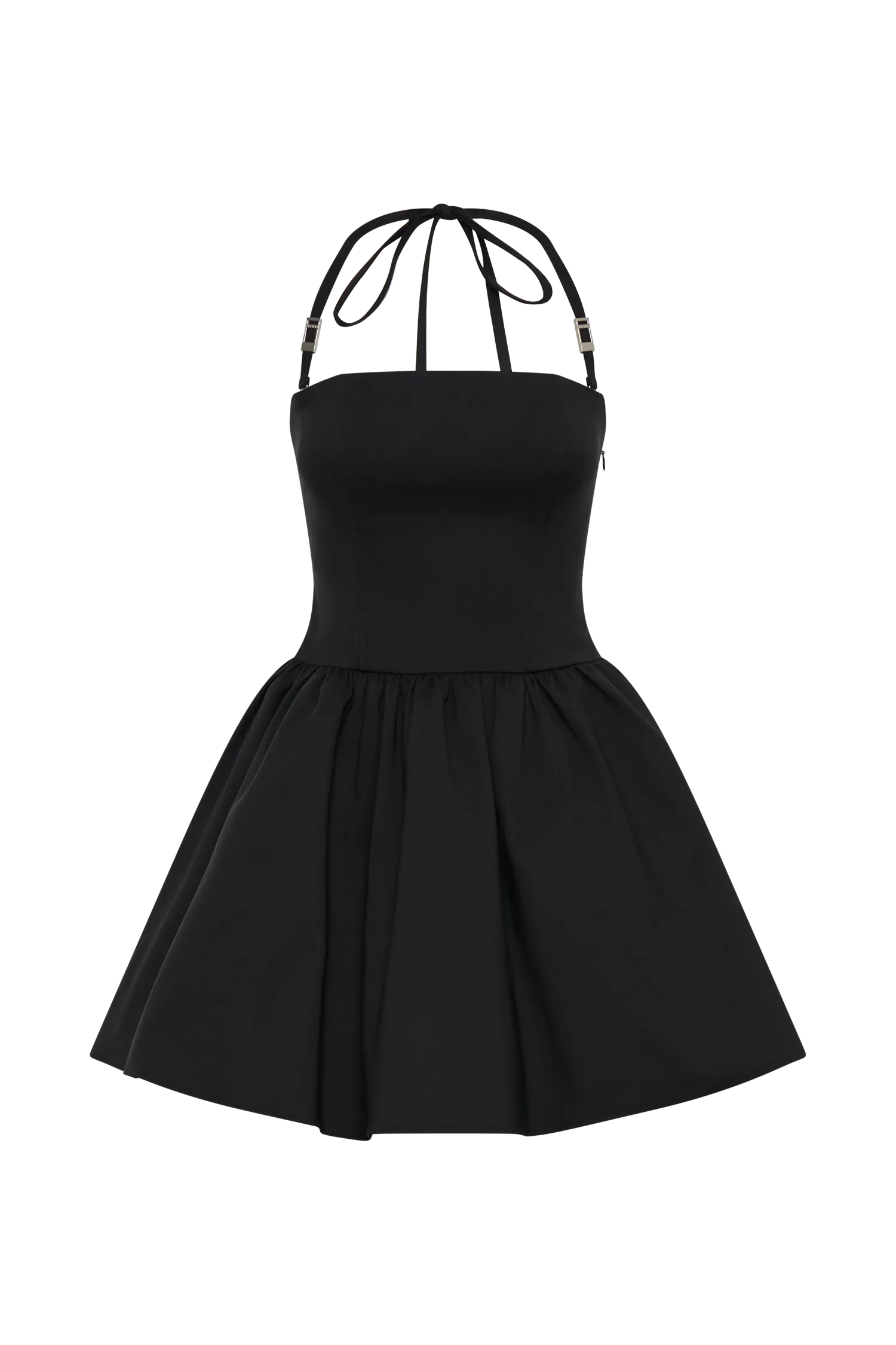 Ruby Halter Mini Dress - Black