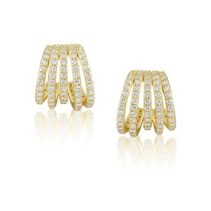 Sahira Avery CZ Huggies in Gold