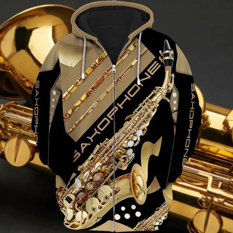 Saxophone 3D Hoodie Tshirt