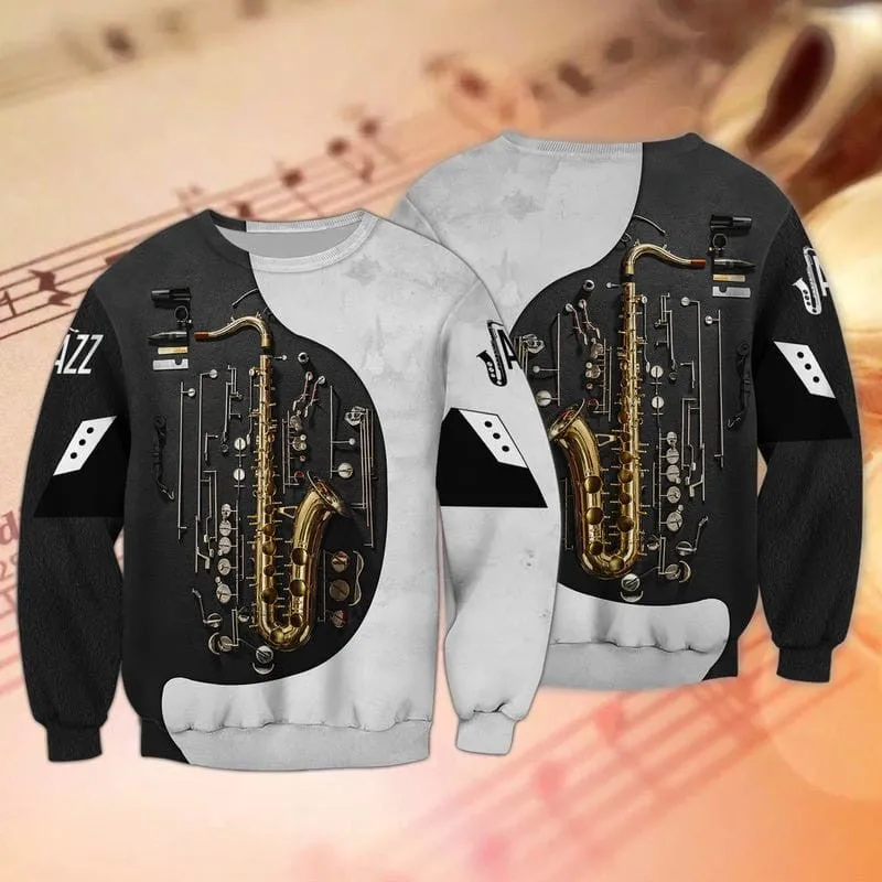 Saxophone 3D Hoodie Tshirt