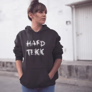 Scratched Hardtekk Premium Hoodie (schwarz)