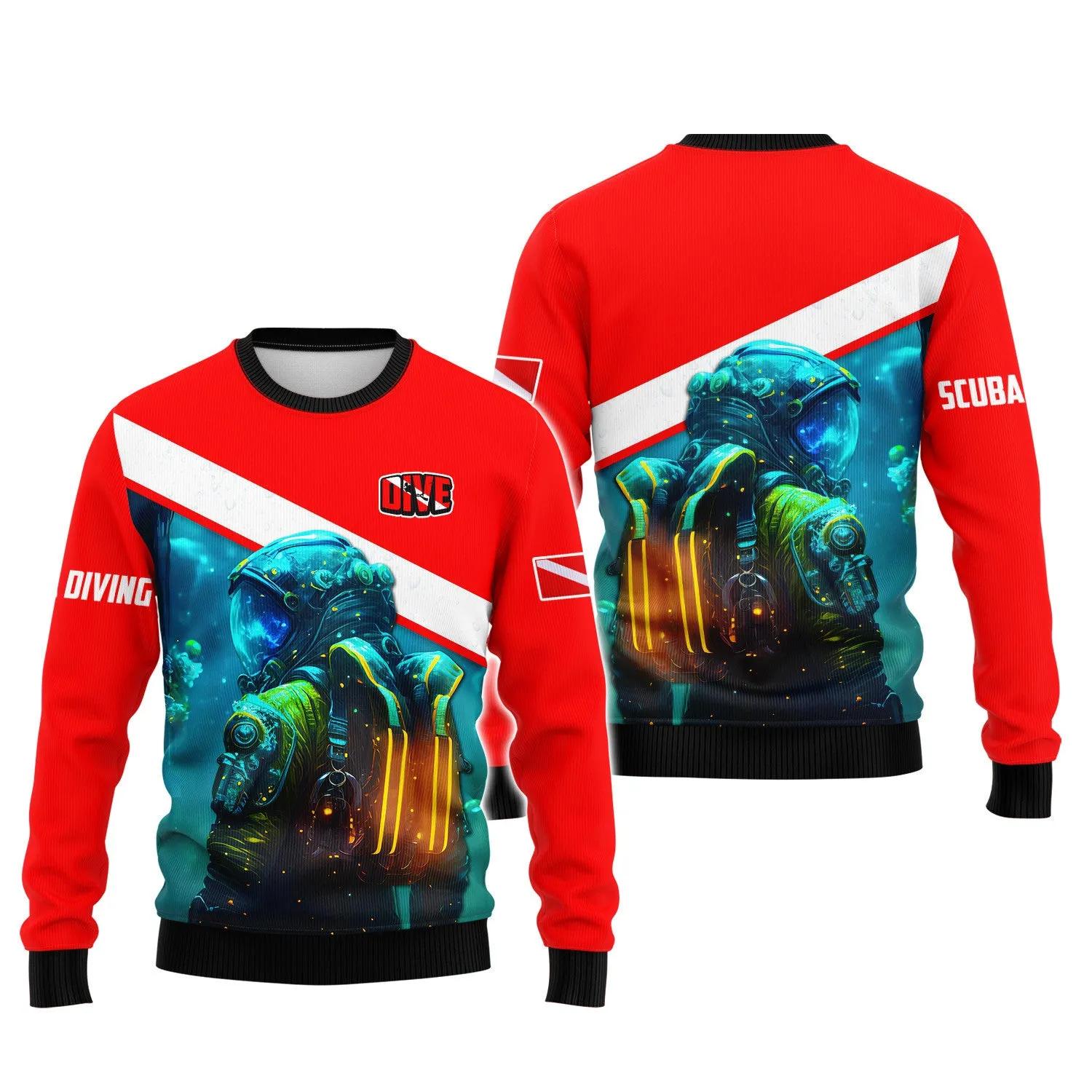 Scuba Diver Gift, Scuba Diving 3D All Over Printed Hoodies For Men and Women