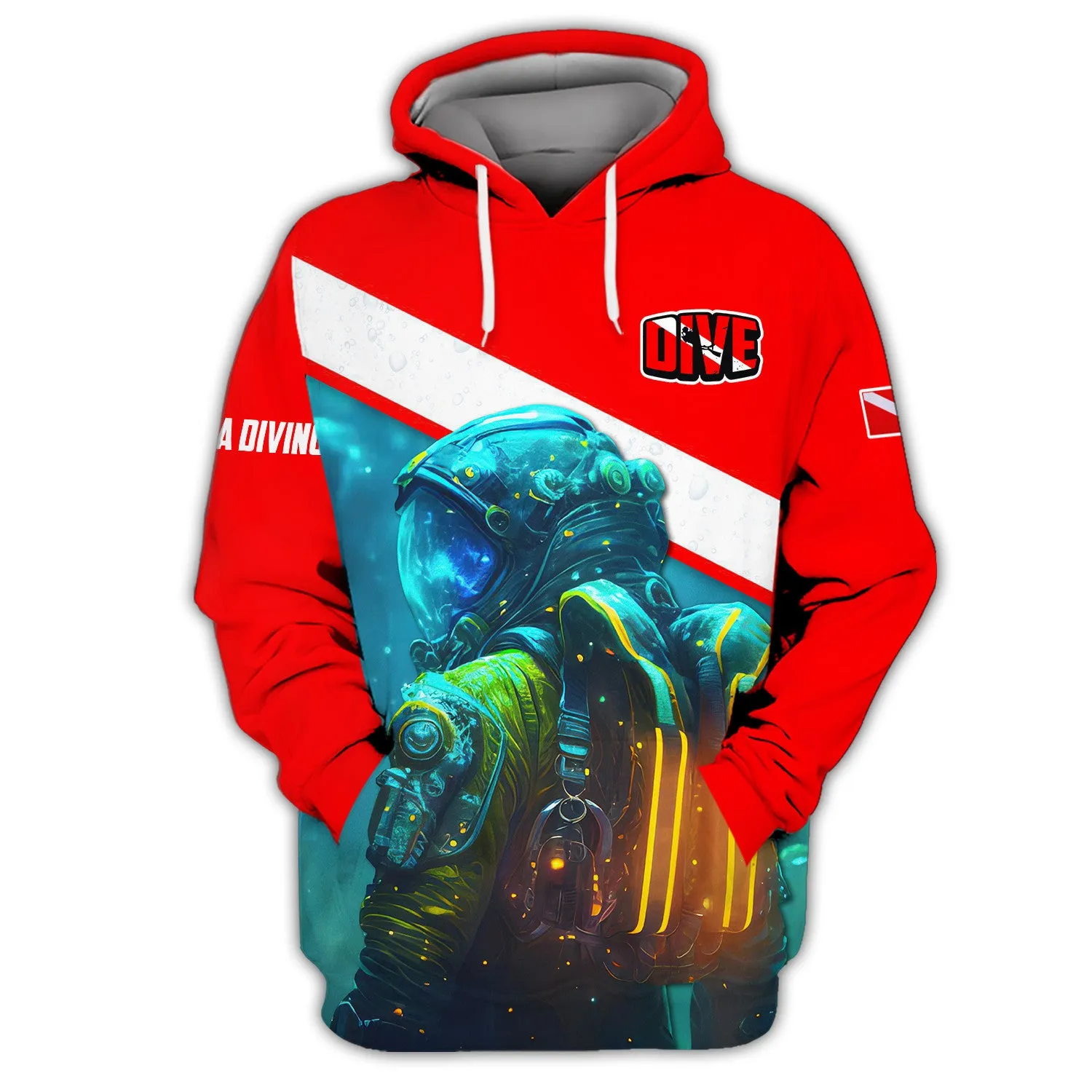 Scuba Diver Gift, Scuba Diving 3D All Over Printed Hoodies For Men and Women