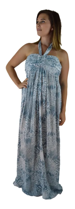 Secret Beach - Wailea Long Dress - Chrysanthemum - Slate