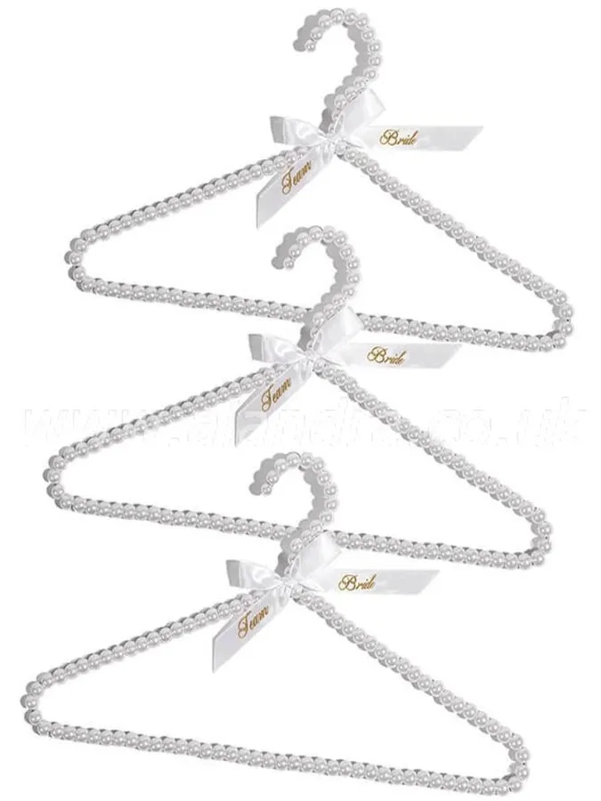 Set of 3 Team Bride Beaded Hangers