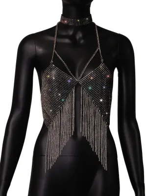 Shiny Glitter Diamond Crop Top – The Ultimate Party Statement