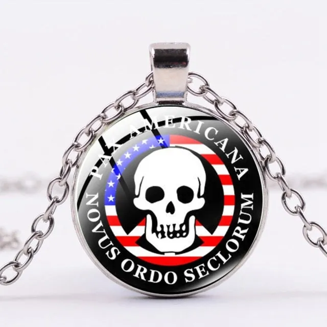 SIAN I CAN'T BREATHE George Floyd Pendant Necklace American Protest Black Lives Matter Long Chain Necklace Glass Dome Men Women