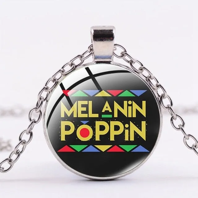 SIAN I CAN'T BREATHE George Floyd Pendant Necklace American Protest Black Lives Matter Long Chain Necklace Glass Dome Men Women