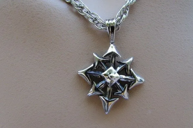 Silver Chain Necklace Chic Trendy Style Trible Pendant Men #4