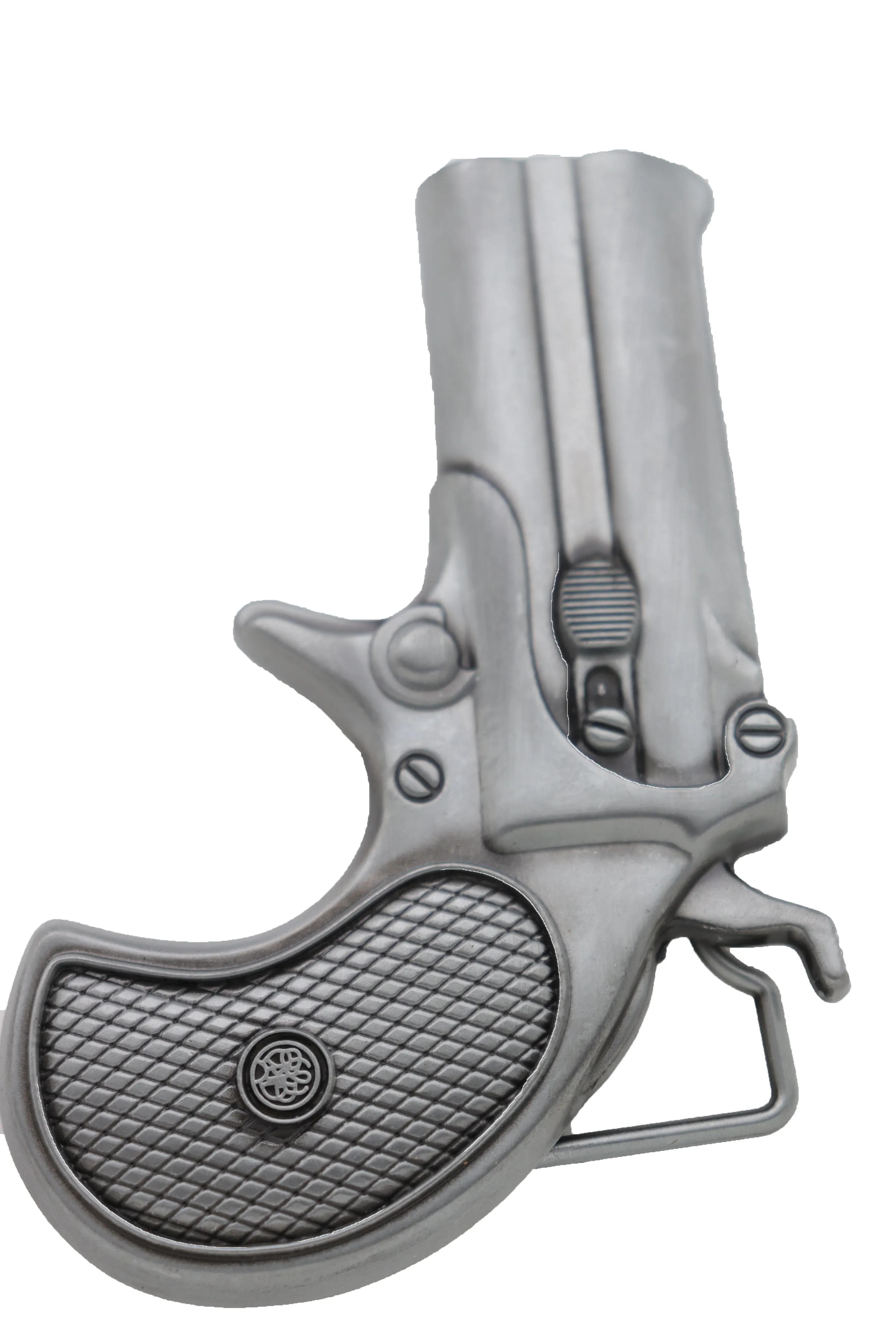 Silver Handgun Revolver Pistol Gun Metal Belt Buckle
