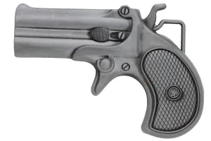 Silver Handgun Revolver Pistol Gun Metal Belt Buckle