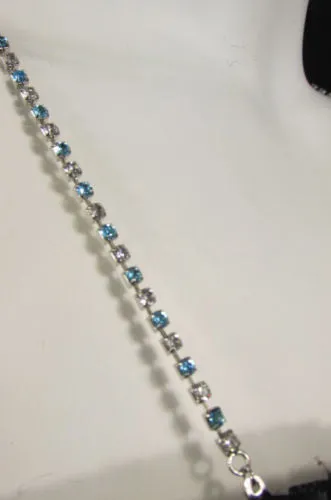 Silver Metal Bra Straps Decorative Lingerie Green Blue Pink Rhinestones