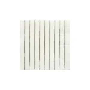 Silver Stripe Large Napkins