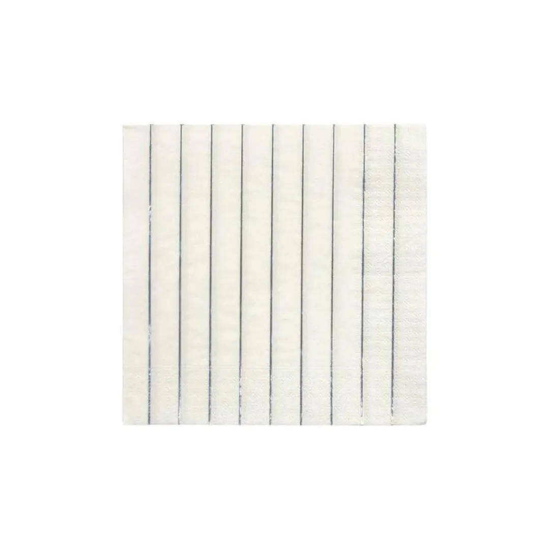 Silver Stripe Large Napkins