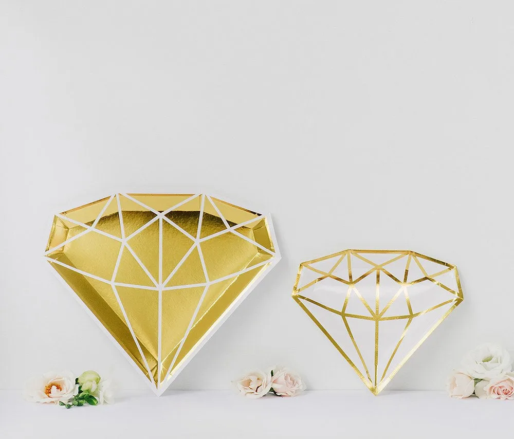 Small Diamond Paper Party Plates