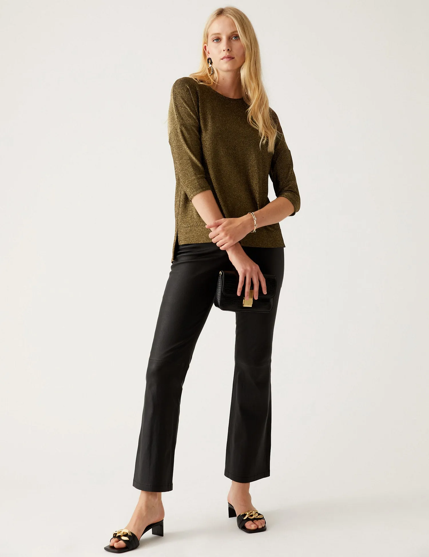 Sparkly Round Neck Regular Fit Top