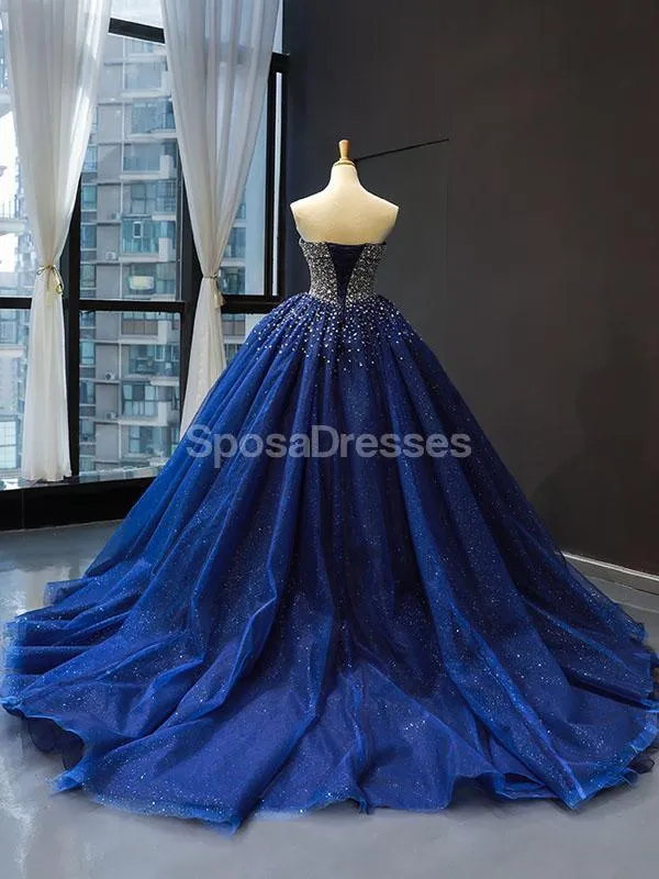 Sparkly Sweetheart Beaded Long Evening Prom Dresses, Evening Party Prom Dresses, 12257