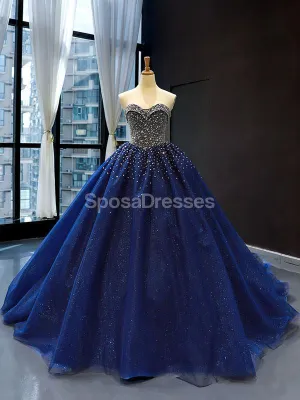 Sparkly Sweetheart Beaded Long Evening Prom Dresses, Evening Party Prom Dresses, 12257