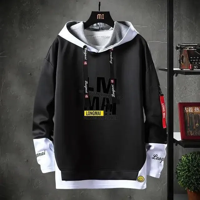 Style Hip Hop Casual Sweatshirts Streetwear Male Hoodies For Winter Casual Wear Party Wear Fashion Street Sweater Men's Casual Men's Trend Long Sleeve Hoodie
