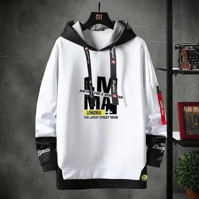 Style Hip Hop Casual Sweatshirts Streetwear Male Hoodies For Winter Casual Wear Party Wear Fashion Street Sweater Men's Casual Men's Trend Long Sleeve Hoodie
