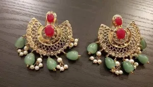 Stylish Gold Plated Earrings #J4160