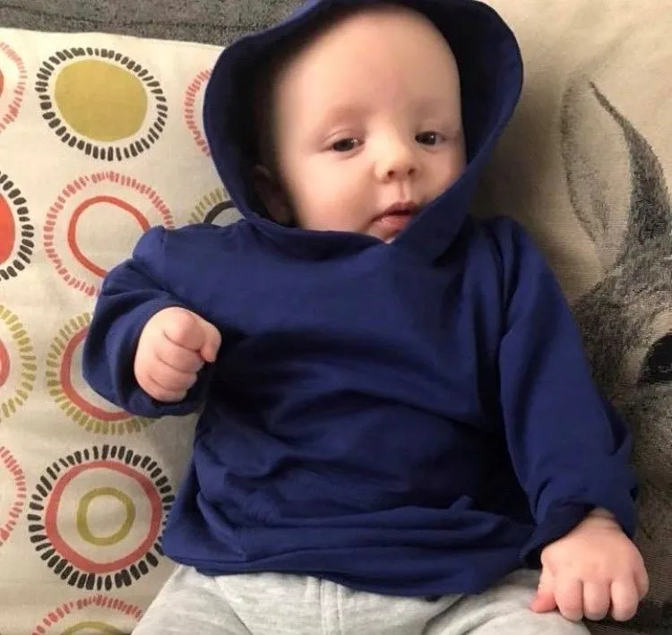 Stylish Kid Hoodie Dark Blue