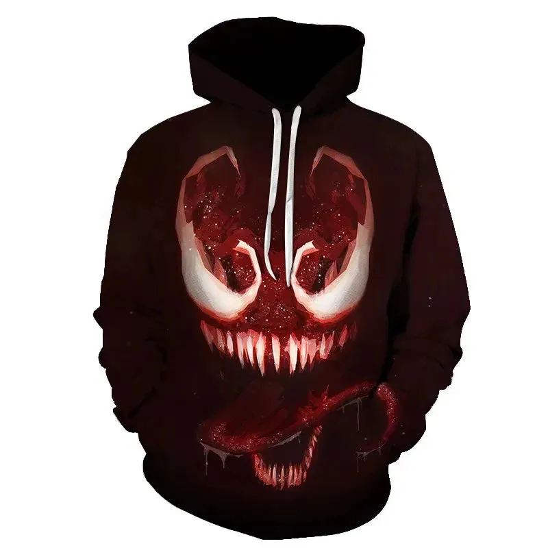 Superhero Venom 2 Hoodie Cosplay Eddie Edward Brock 3D Printed Hoodies Sweatshirt Tops