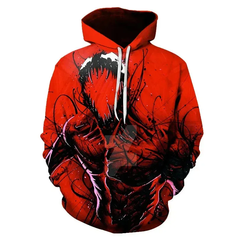 Superhero Venom 2 Hoodie Cosplay Eddie Edward Brock 3D Printed Hoodies Sweatshirt Tops