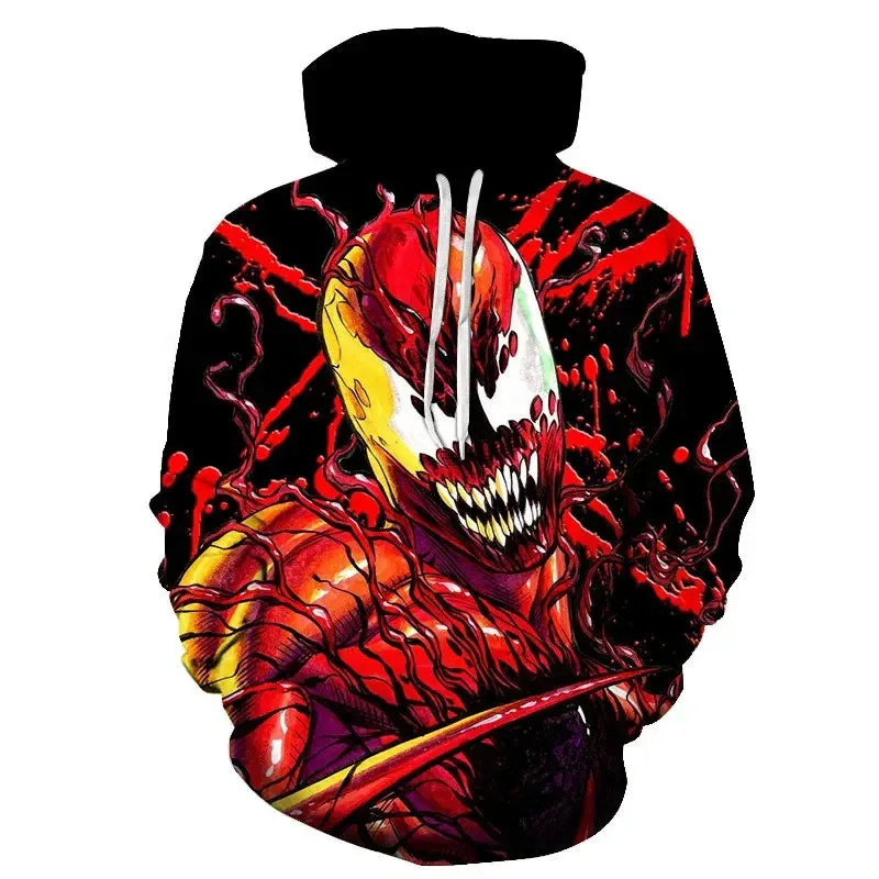 Superhero Venom 2 Hoodie Cosplay Eddie Edward Brock 3D Printed Hoodies Sweatshirt Tops