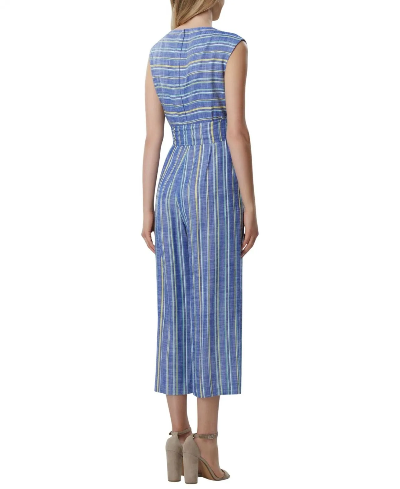 Tahari Asl Womens Striped Cropped Jumpsuit TLMU9WR515