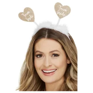 Team Bride Heart Boppers, White