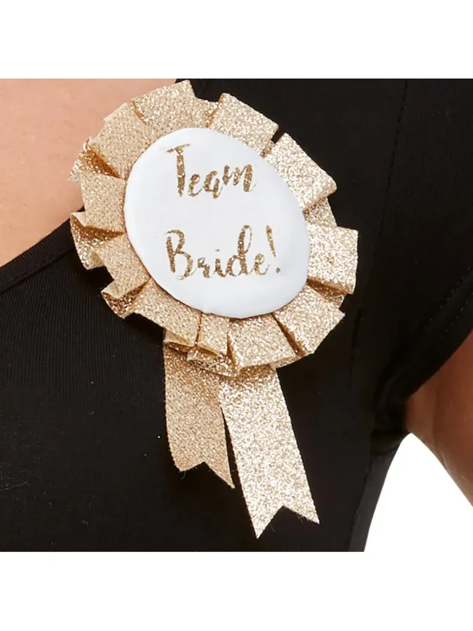 Team Bride Rosette, Rose Gold