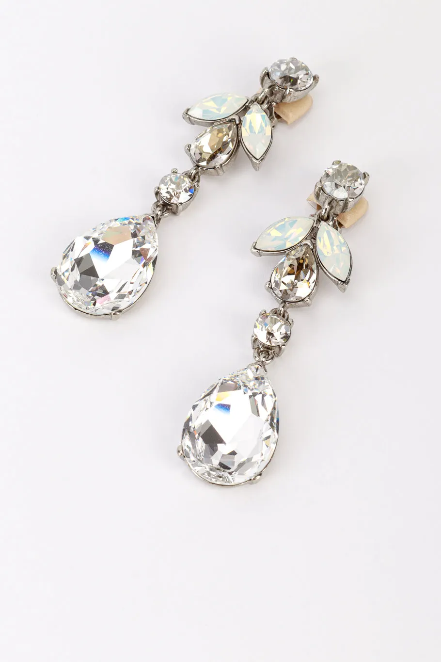 Teardrop Gem Drop Earrings
