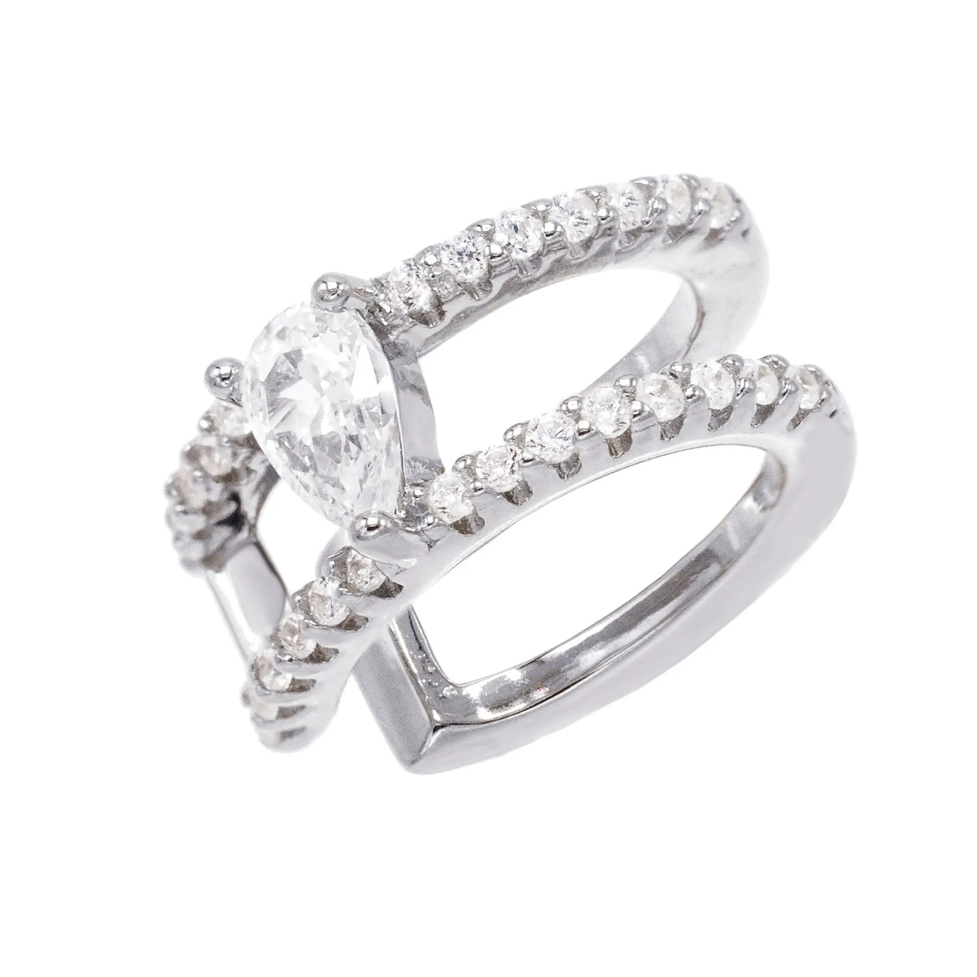 Teardrop Stone Ear Cuff