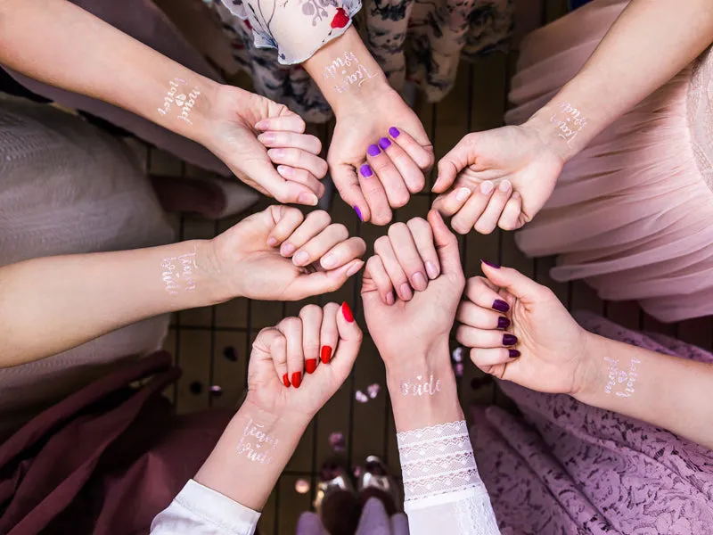 Temporary tattoos Hen party, rose gold