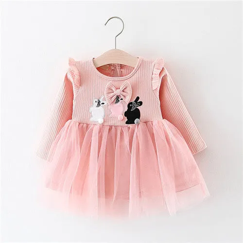Three Cute Rabbit  Party Dress