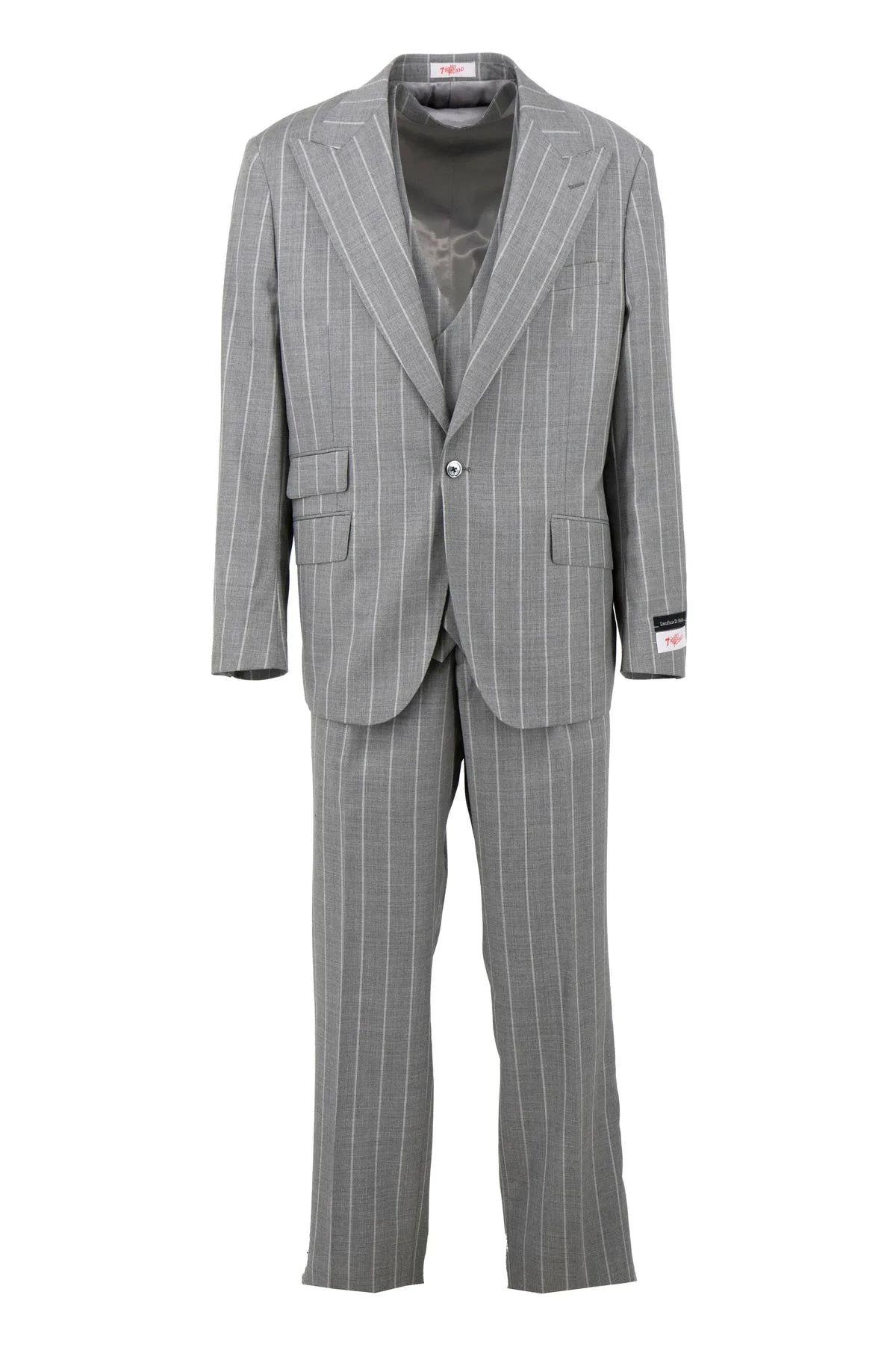 Tiglio Rosso Orvietto Grey Pinstripe Semi Wide Leg TL5067