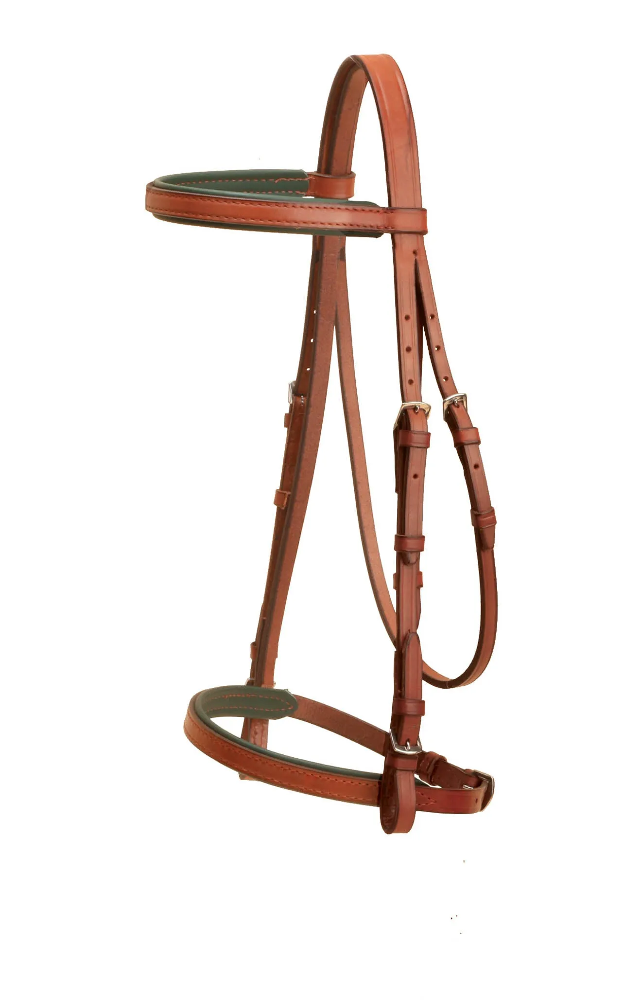 Tory Leather Padded Bridle with Buckle Bit Ends