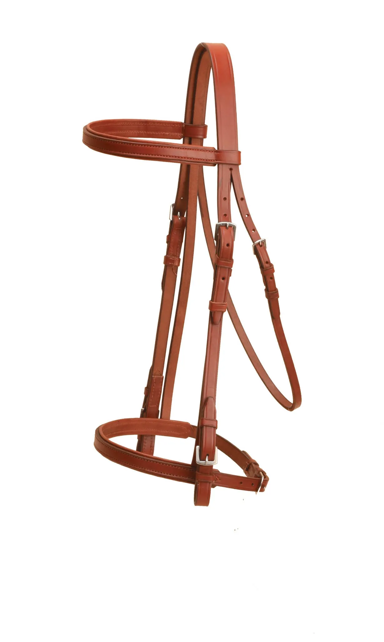 Tory Leather Padded Bridle with Buckle Bit Ends