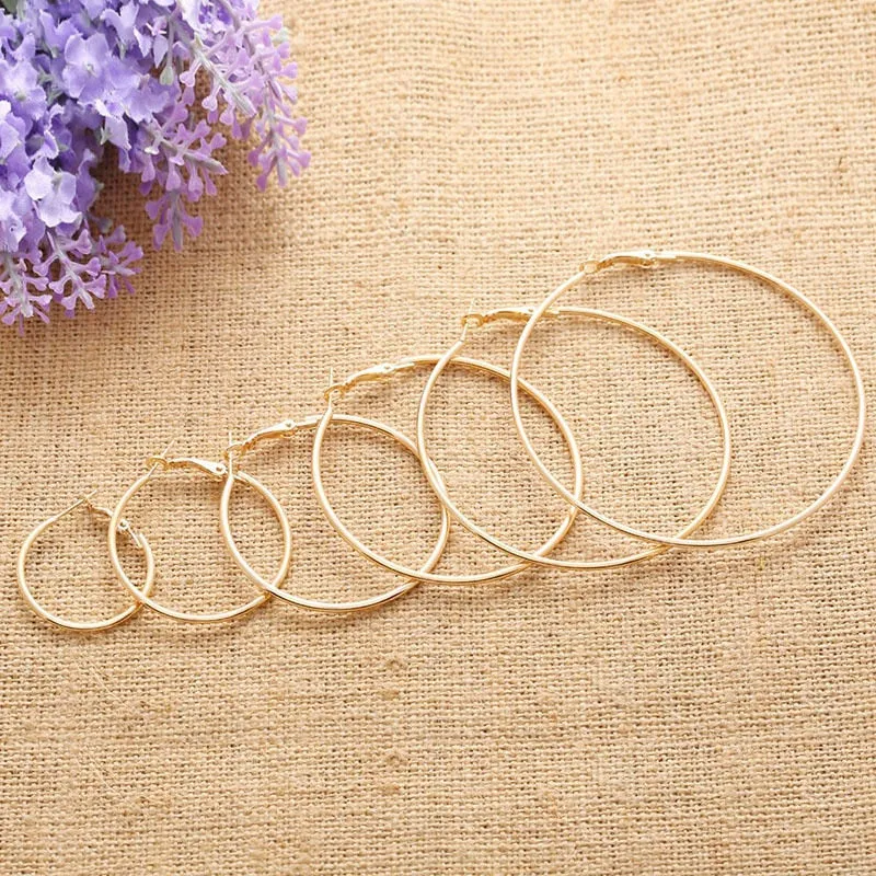 Trendy Celebrity Brand Hoop Earrings