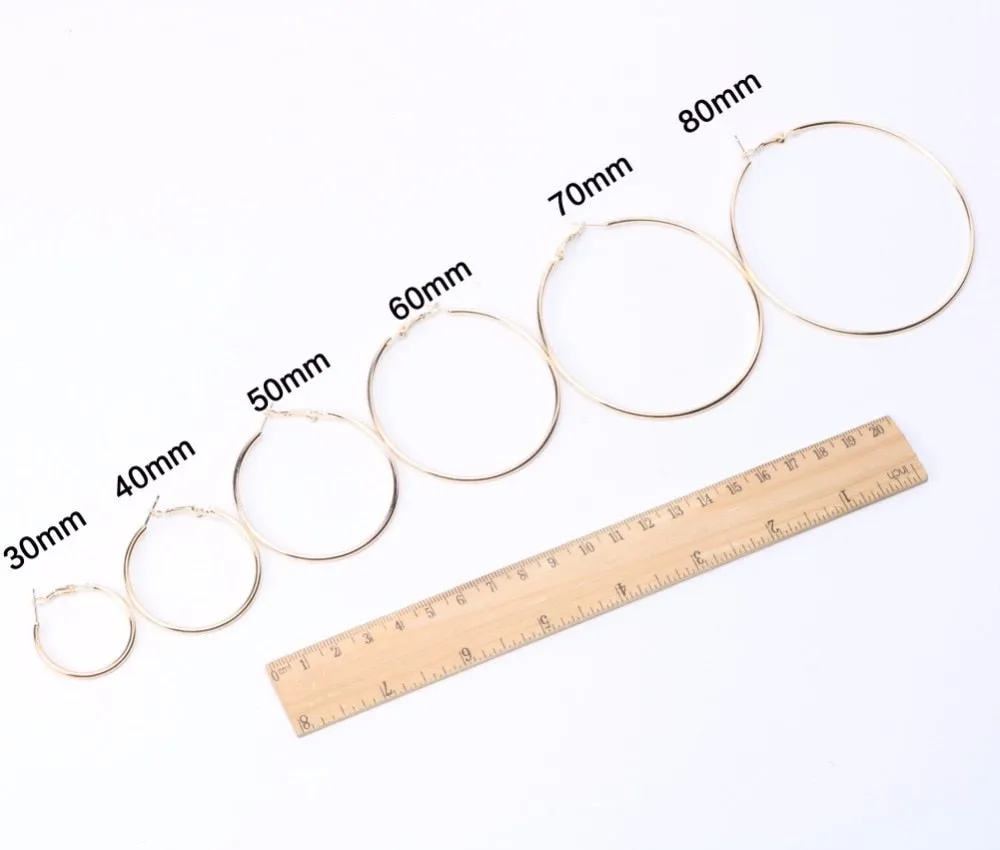 Trendy Celebrity Brand Hoop Earrings