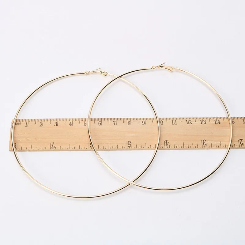 Trendy Celebrity Brand Hoop Earrings
