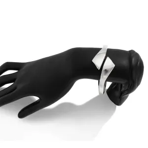 Trendy Gold Silver Plated Glossy Open Bangle Bracelet