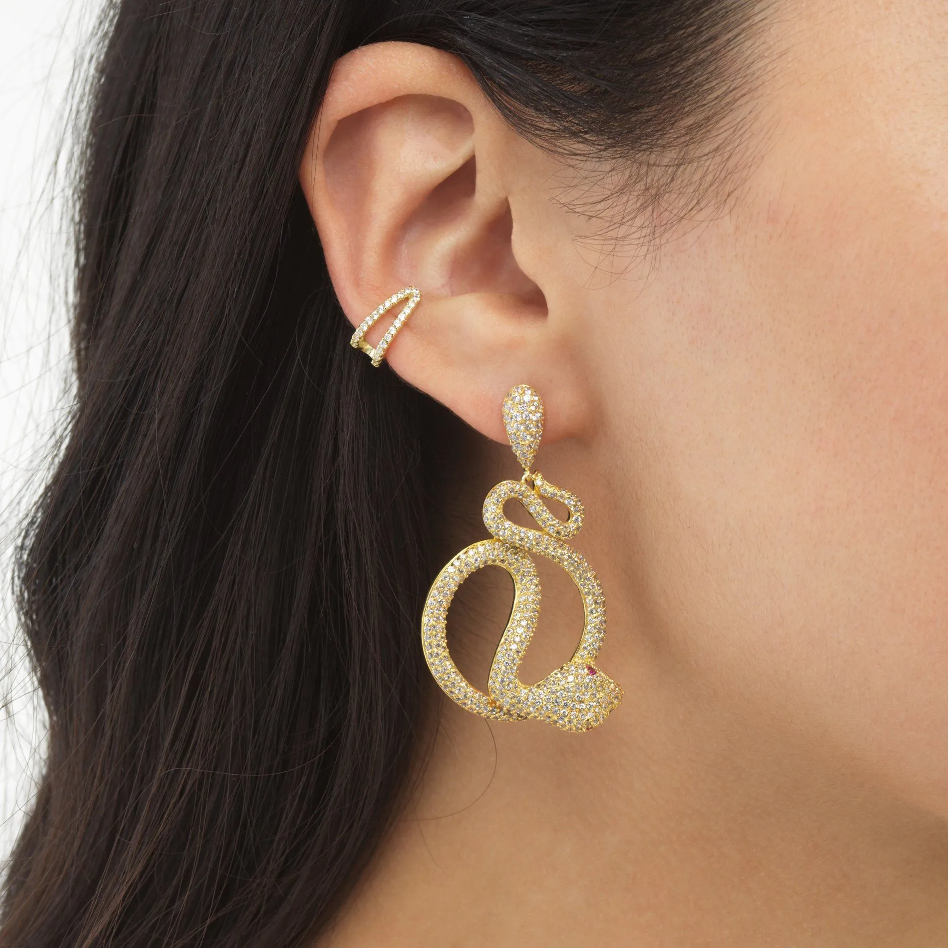 Twisted Snake Stud Earring