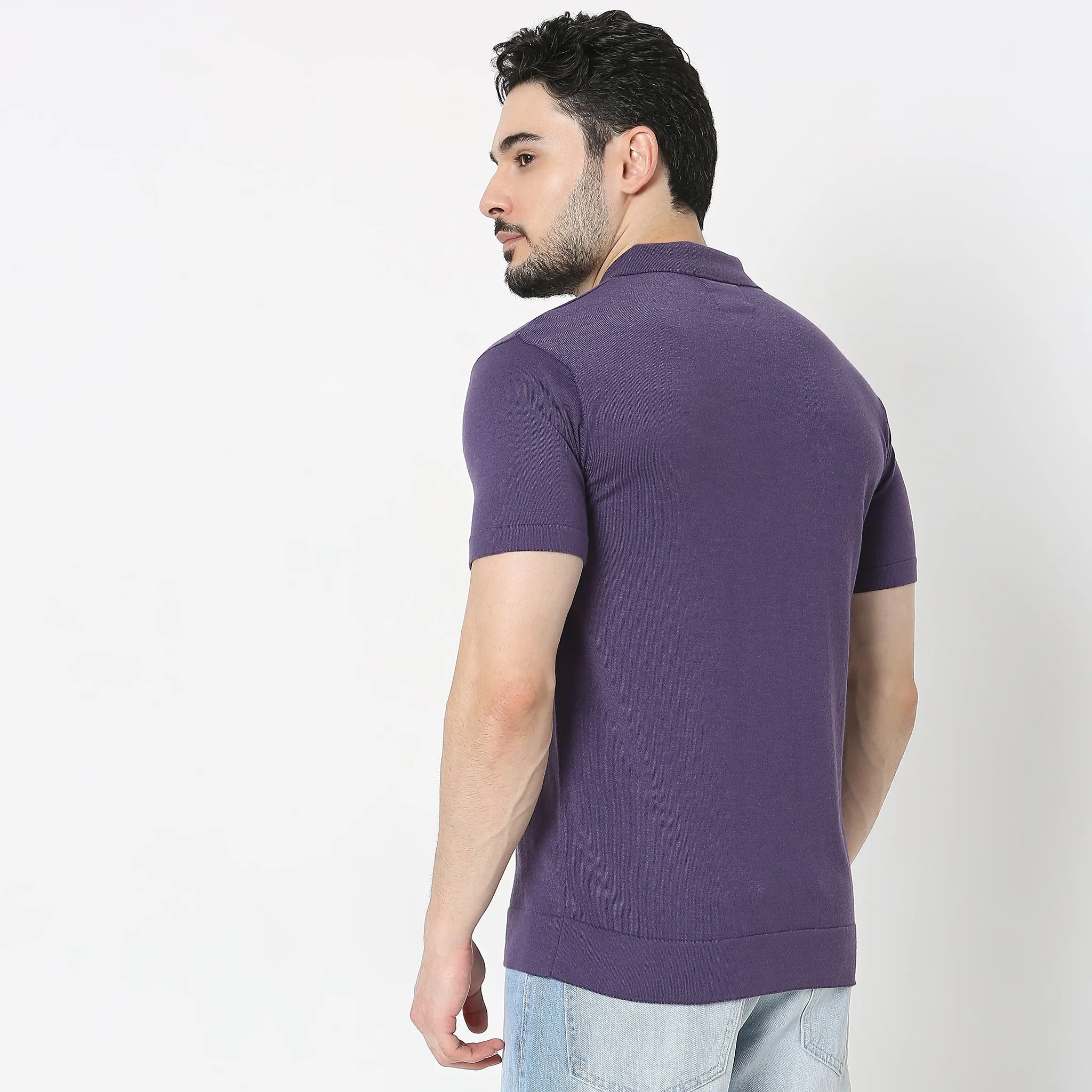 Ultra Club Polo™ - Fine Hand Knitted European Style Exquisite Detailing - Zip Polo Neck - Regular Fit